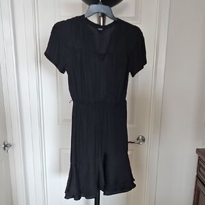 Simply Vera Vera Wang Black Mini Dress Crew Neck Short Sleeve